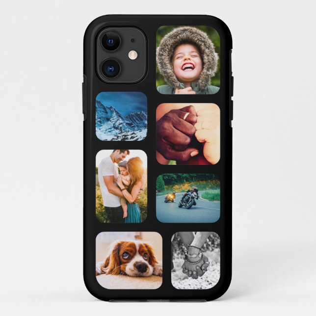 iPhone11 FotoCollage Template umgerundet stark Case-Mate iPhone Hülle (Rückseite)
