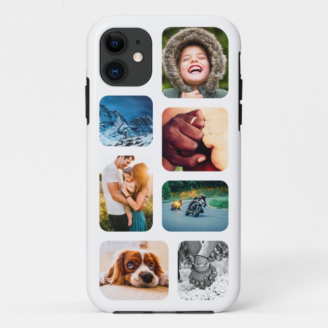 iPhone11 FotoCollage Template umgerundet stark Case-Mate iPhone Hülle (Rückseite)