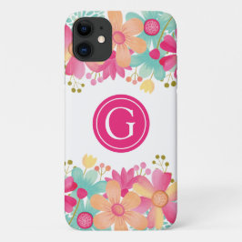 iPhone 11 Personalisierter Fall Gouache Floral Case-Mate iPhone Hülle