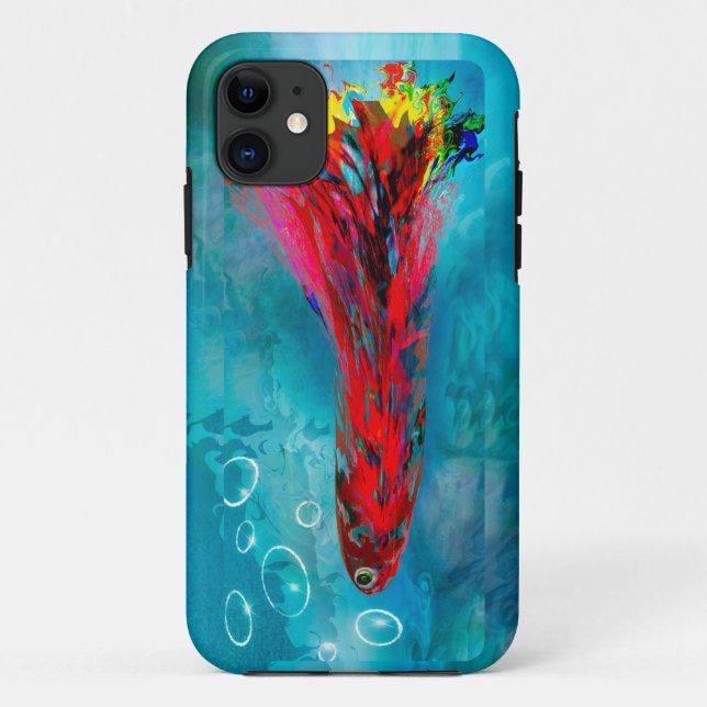 iPhone 11 Tough Case Swimming Fish (Rückseite)