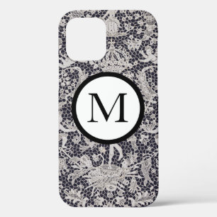 iPhone 12 FALL ANTIQUE LACE PATTERN CUSTOM INITIAL Case-Mate iPhone Hülle
