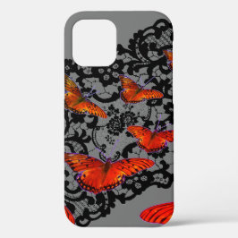iPhone 12 ORANGE SCHALTFLIES ANTIQUE SCHWARZE FLÄC Case-Mate iPhone Hülle