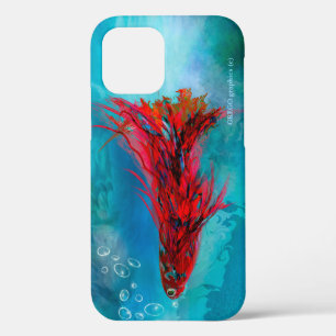 iPhone 12 Pro - ein Fall eines Red Feathered Fish Case-Mate iPhone Hülle
