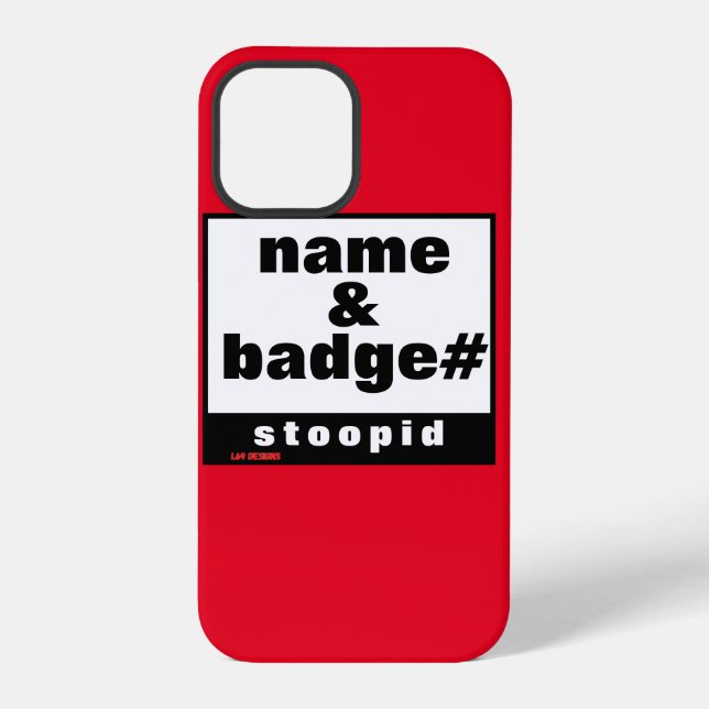 iPhone 12 Pro Hülle  "NAME & BADGE#" (Rückseite)