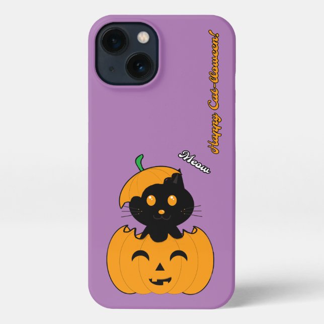 iPhone 13 Ajustable Funda, Brillante Cat-lloween iPhone Hülle (Rückseite)
