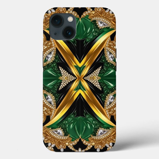 iPhone 13 Case-Mate mit Jamaica-Farben Hülle (Rückseite)