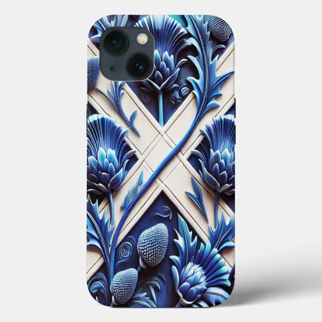 iPhone 13 Case-Mate mit schottischem Thistles-Desi Hülle (Rückseite)