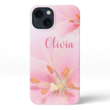 iPhone 13 Fall Pink Lily Lady/Girl/Frau