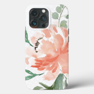 iPhone 13 Pro Hülle - Wasserfarben Pfingstrose Pin