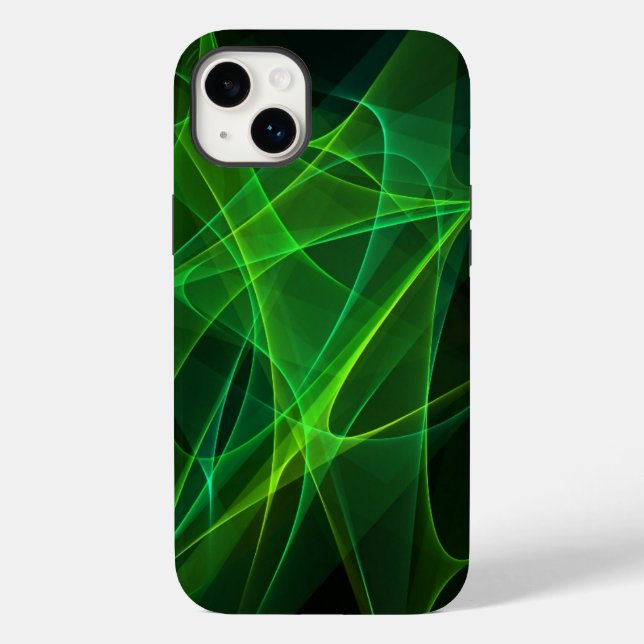 iPhone 14 abstrakte schwarz grüne Hüllen plus (Rückseite)