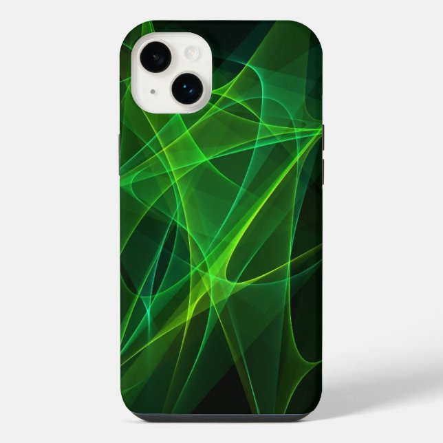 iPhone 14 abstrakte schwarz grüne Hüllen plus Hülle (Rückseite)