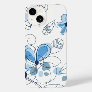 iPhone 14 Case-Blue Blumen Case-Mate iPhone 14 Hülle