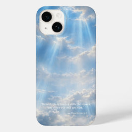 iPhone 14-Hülle • Leuchtende Wolken mit Bibelvers Case-Mate iPhone 14 Hülle