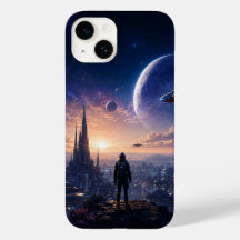 iPhone 14-Hülle • Sci-Fi futuristische Stadtlandsc