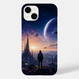 iPhone 14-Hülle • Sci-Fi futuristische Stadtlandsc Case-Mate iPhone 14 Hülle
