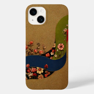 iPhone 14 Hülle Vintage Blumenmuster – Elegant