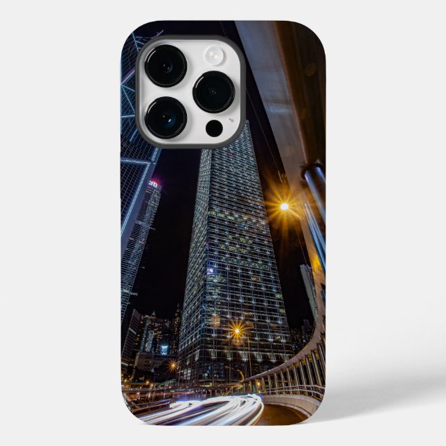 iPhone 14 Pro Case Hongkong Night Foto Central (Rückseite)
