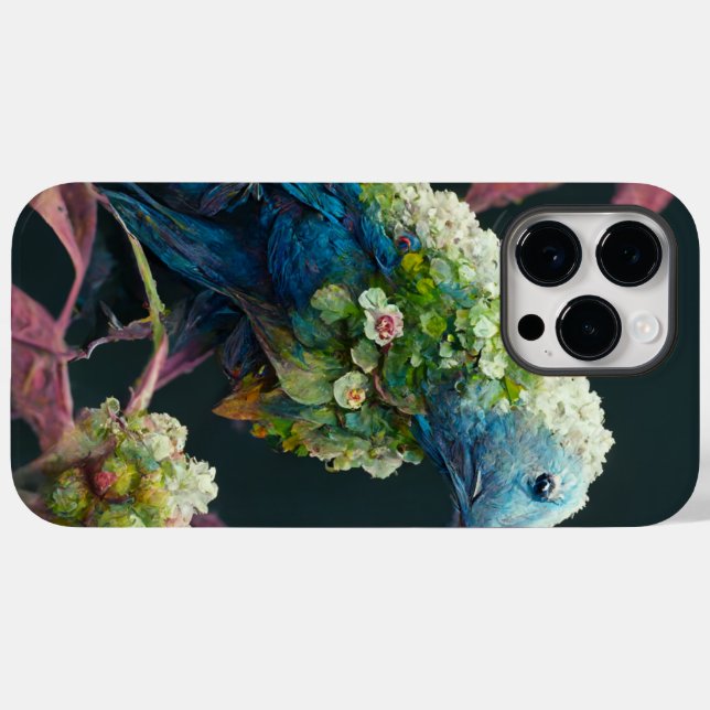 iPhone 14 Pro Case with Bird Design - Nature-Inspi (Rückseite (Horizontal))