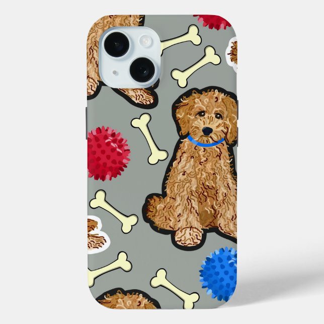 iPhone 15 Fall schwere Leistung Goldendoodle Case-Mate iPhone Hülle (Rückseite)