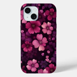 iPhone 15 Handy Fall mit/ Vibrant Red Floral Desig Case-Mate iPhone Hülle
