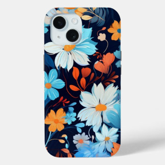 iPhone 15 Phone Case mit lebhaftem Blumendesign