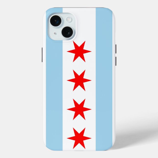 iPhone 15 Plus Case-Mate, Flagge Chicago Case-Mate iPhone Hülle (Rückseite)