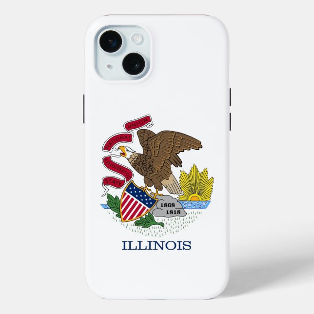 iPhone 15 Plus Case-Mate, Illinois-Flagge Case-Mate iPhone Hülle (Rückseite)