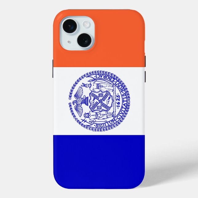 iPhone 15 Plus Case-Mate, New Yorker Stadtflagge Case-Mate iPhone Hülle (Rückseite)