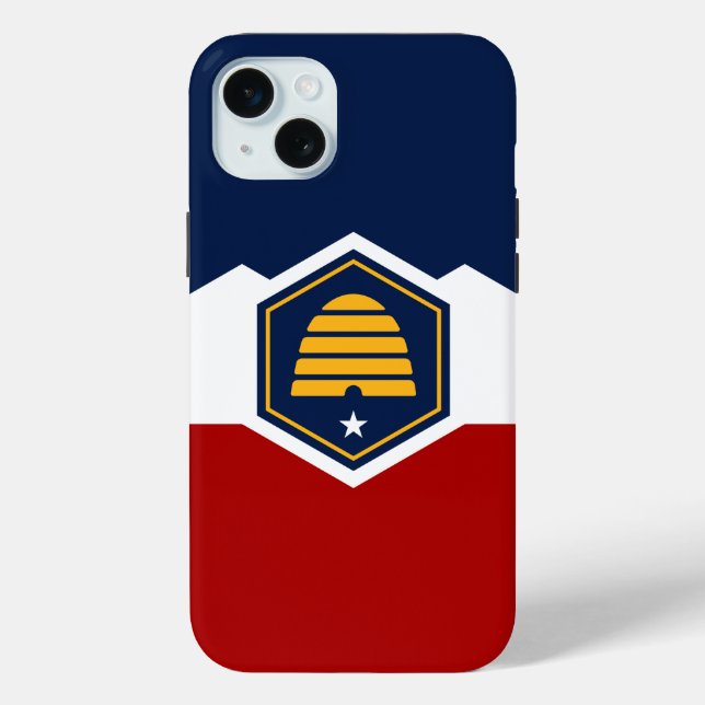 iPhone 15 Plus Case-Mate, Utah neue Staatsflagge Case-Mate iPhone Hülle (Rückseite)