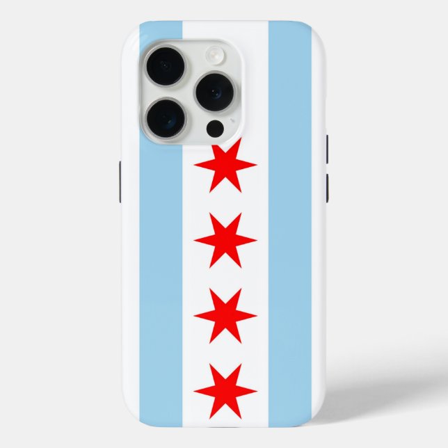iPhone 15 Pro Case-Mate, Flagge Chicago Case-Mate iPhone Hülle (Rückseite)