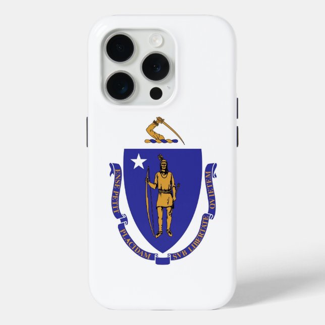iPhone 15 Pro Case-Mate, Flagge von Massachusetts Case-Mate iPhone Hülle (Rückseite)