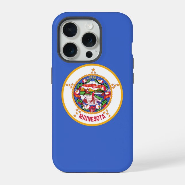 iPhone 15 Pro Case-Mate, Flagge von Minnesota Hülle (Rückseite)
