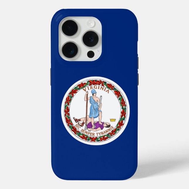 iPhone 15 Pro Case-Mate, Flagge von Virginia Case-Mate iPhone Hülle (Rückseite)