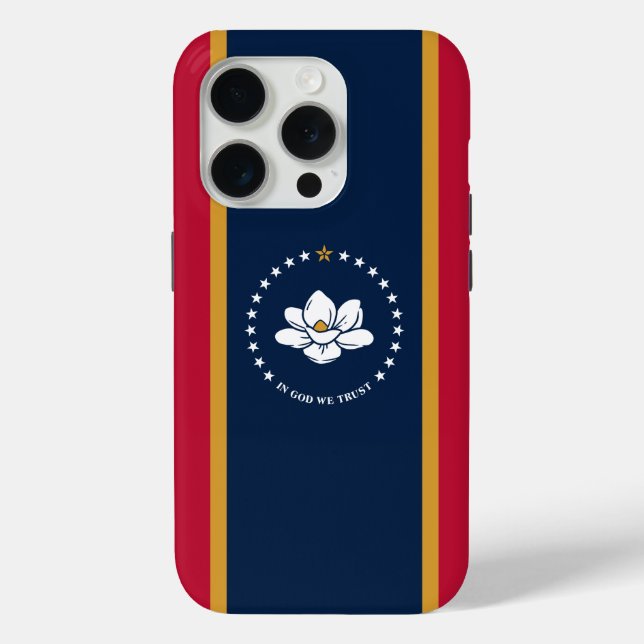 iPhone 15 Pro Case-Mate, Mississippi-Flagge Case-Mate iPhone Hülle (Rückseite)