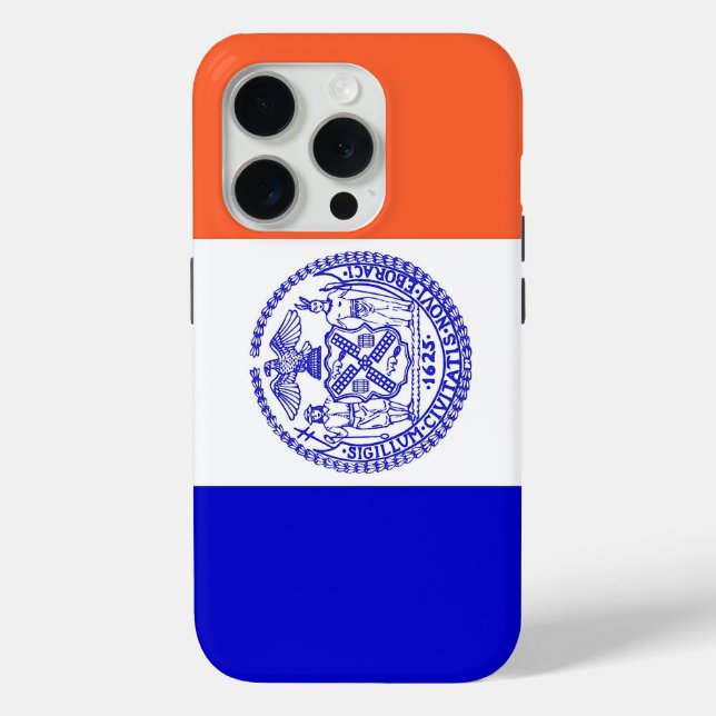 iPhone 15 Pro Case-Mate, New Yorker Stadtflagge Case-Mate iPhone Hülle (Rückseite)