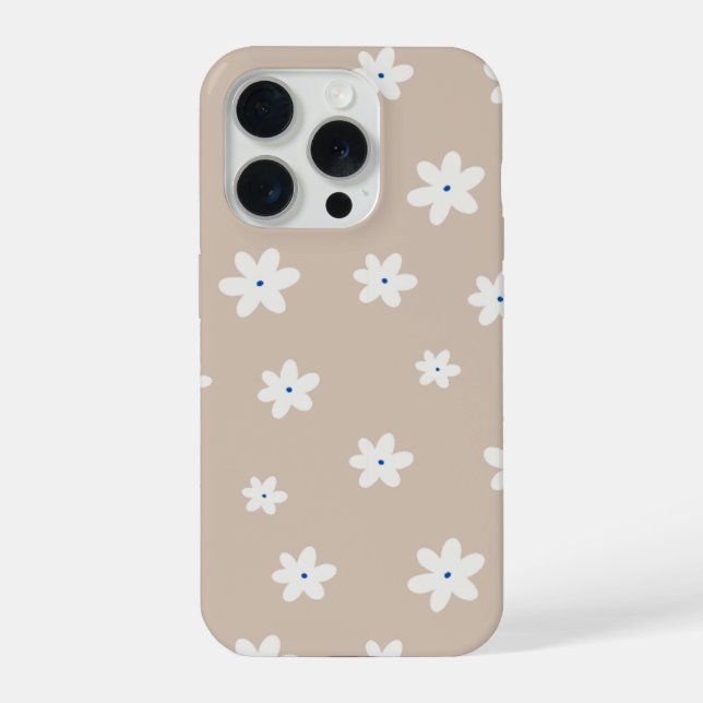 iPhone 15 Pro Handyhülle mit Blumendesign. Hülle (Rückseite)