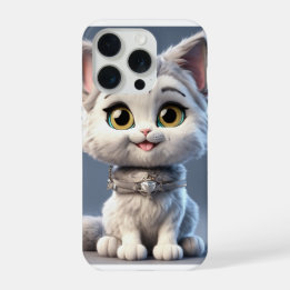 iPhone 15 Pro Hülle mit bezaubernder Katzenillustr
