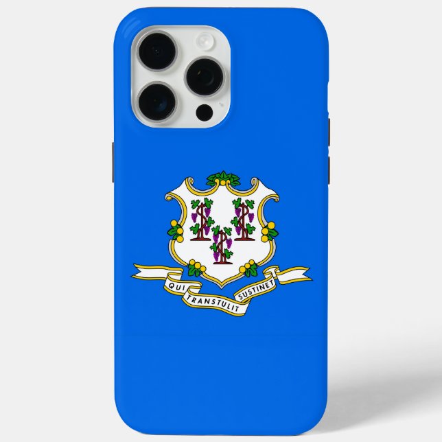 iPhone 15 Pro Max Case, Connecticut Flag Case-Mate iPhone Hülle (Rückseite)