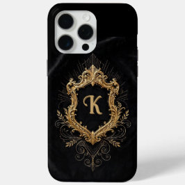 iPhone 15 Pro Max-Hülle • Monogramm Elegant Gold Case-Mate iPhone Hülle