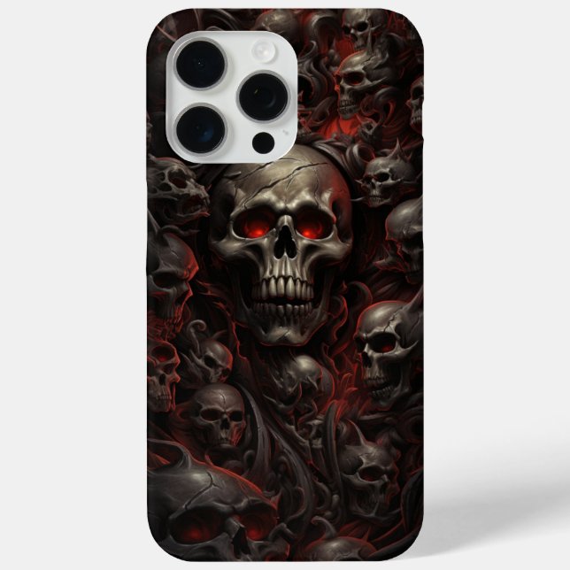 iPhone 15 Pro Max - Skull -7 - Reihen Case-Mate iPhone Hülle (Rückseite)