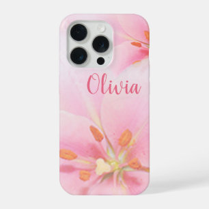 iPhone 15pro Fall Pink Lily Lady/Girl/Frau 15 Pro Hülle