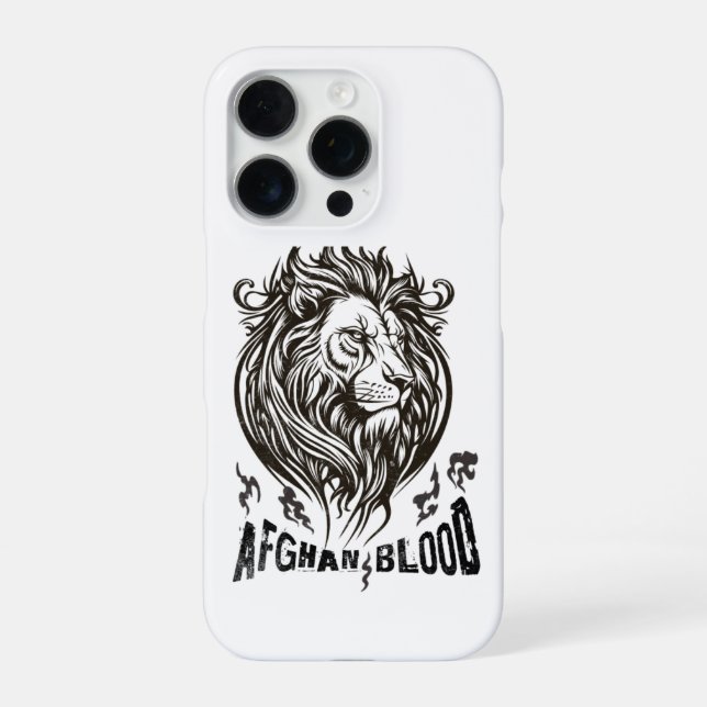  iPhone 16 Case Afghan Blood Lion iPhone Hülle (Rückseite)