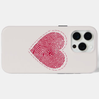 iPhone 16 Case - Fingerprint Liebe Heart - Einziga