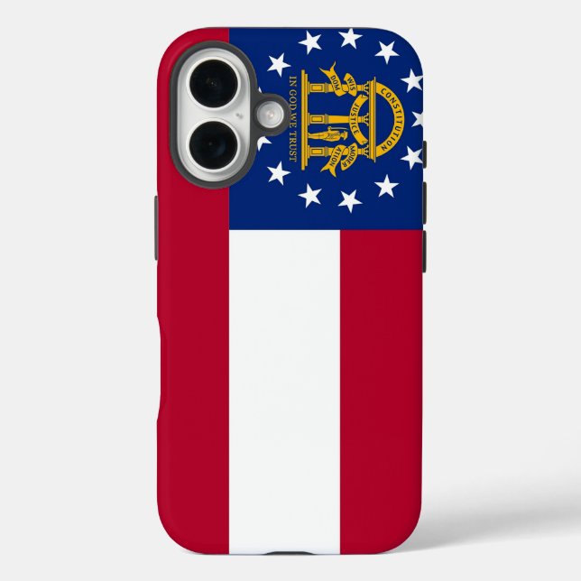 iPhone 16 Case-Mate mit georgischer Flagge Hülle (Rückseite)