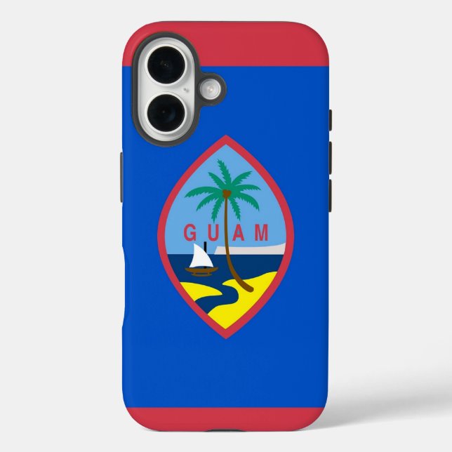 iPhone 16 Case-Mate mit Guam-Flagge Hülle (Rückseite)