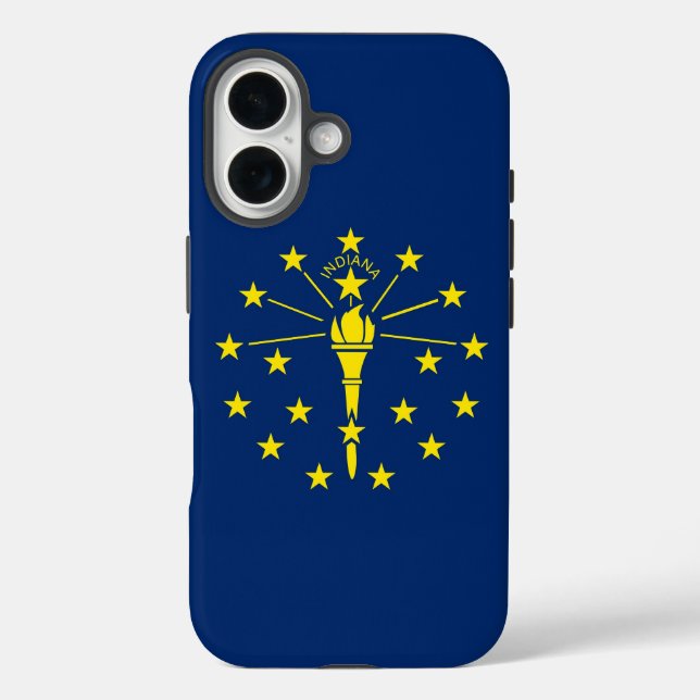 iPhone 16 Case-Mate mit Indiana-Flagge Case-Mate iPhone Hülle (Rückseite)
