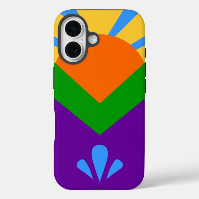iPhone 16 Case-Mate mit Manitou Springs-Flag Hülle (Rückseite)
