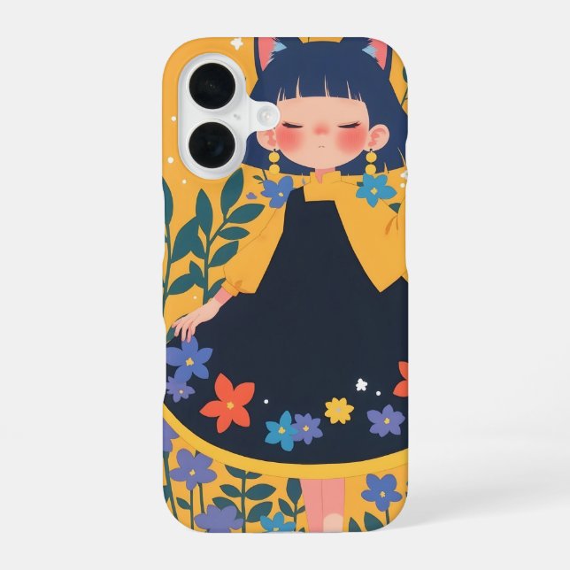 iPhone 16 Full Print Case - Stilvoll haltbar iPhone 16 Hülle (Rückseite)