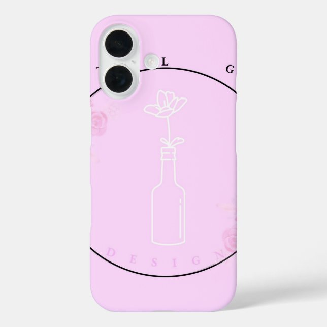 iPhone 16 Hülle Blumen in einer Flasche (Rückseite)