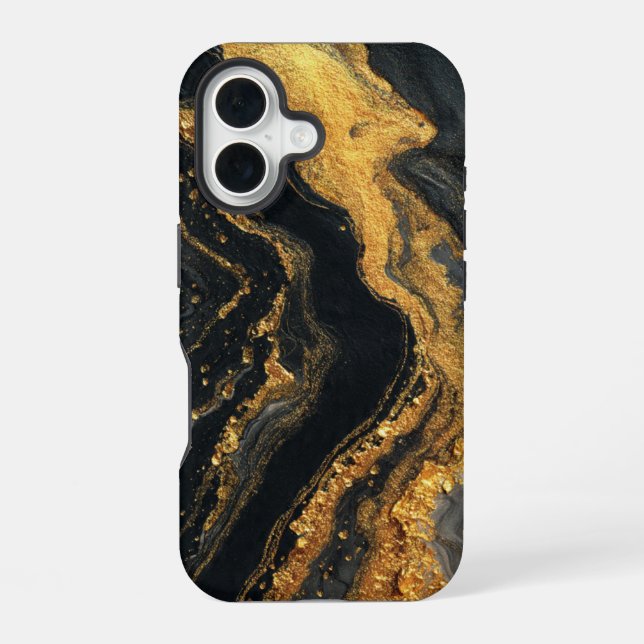 iPhone 16-Hülle mit abstraktem Design im Malstil 16 Hülle (Rückseite)